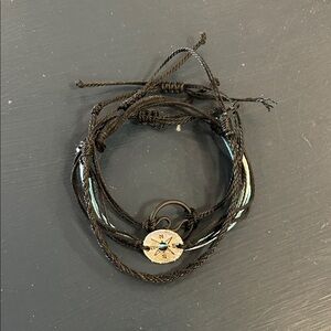 Amazon Essentials Black and Gold Nautical Bracelet